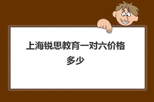 上海锐思教育一对六价格多少（锐思教育培训机构怎么样）