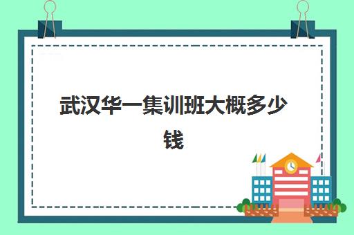 武汉华一集训班大概多少钱(武汉比较好的辅导机构)