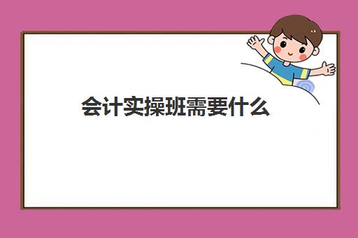 会计实操班需要什么(会计入门要学什么课程)