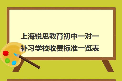 上海锐思教育初中一对一补习学校收费标准一览表