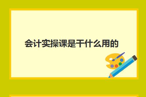 会计实操课是干什么用的(会计实训的基本过程)