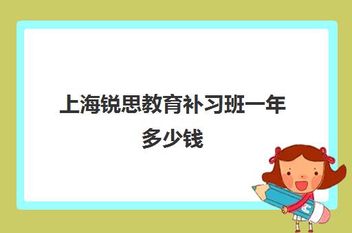 上海锐思教育补习班一年多少钱