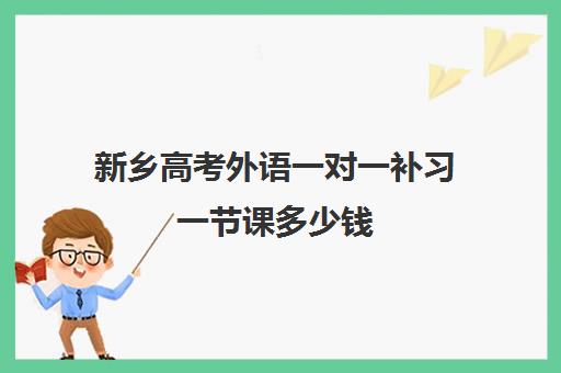 新乡高考外语一对一补习一节课多少钱