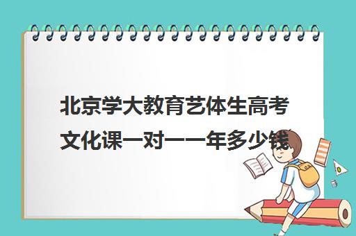 北京学大教育艺体生高考文化课一对一一年多少钱（艺考生一对一的辅导）