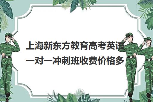 上海新东方教育高考英语一对一冲刺班收费价格多少钱(新东方高考培训怎么样)