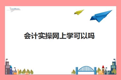 会计实操网上学可以吗(网上学会计怎么学)