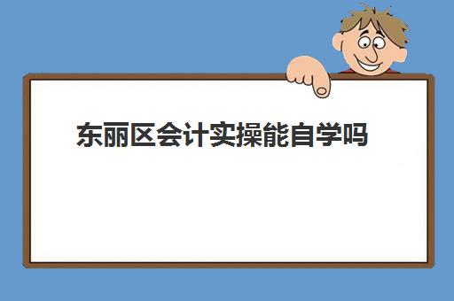 东丽区会计实操能自学吗(自学会计从哪里入手)