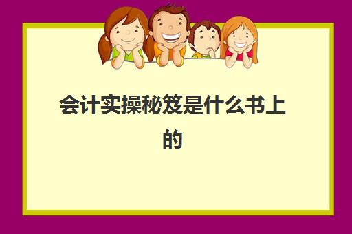 会计实操秘笈是什么书上的(学好初级会计实务技巧)