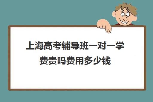 上海高考辅导班一对一学费贵吗费用多少钱(高考线上辅导机构有哪些比较好)