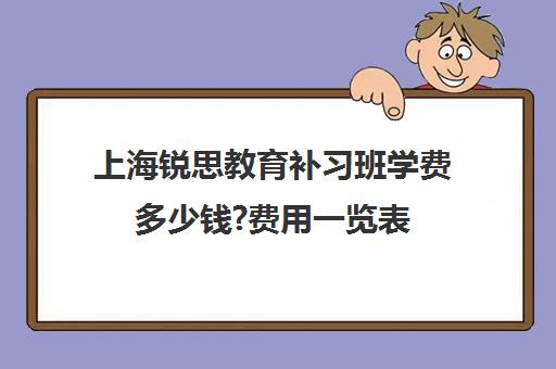 上海锐思教育补习班学费多少钱?费用一览表