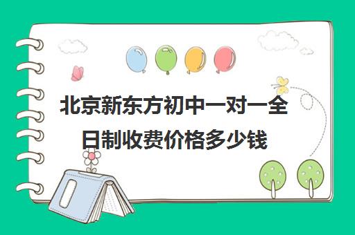 北京新东方初中一对一全日制收费价格多少钱（新东方一对一初中辅导价格）