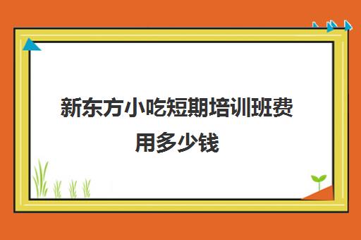 新东方小吃短期培训班费用多少钱(附近新东方培训机构位置)