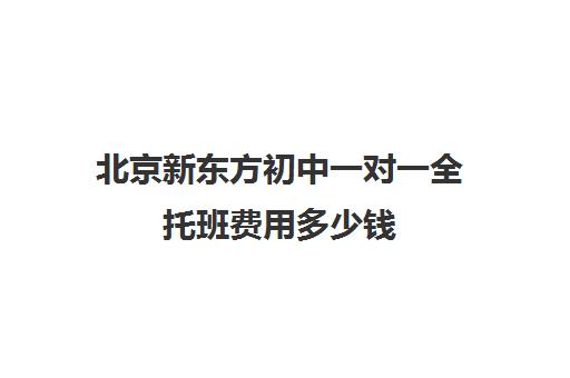 北京新东方初中一对一全托班费用多少钱（新东方初三冲刺全托班学费）