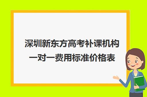 深圳新东方高考补课机构一对一费用标准价格表(北京补课一对一价格)