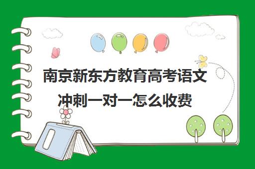 南京新东方教育高考语文冲刺一对一怎么收费(高考一对一辅导机构哪个好)