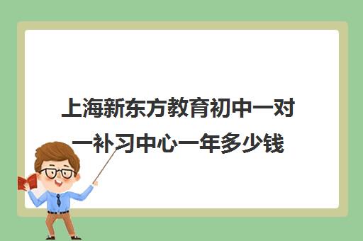 上海新东方教育初中一对一补习中心一年多少钱