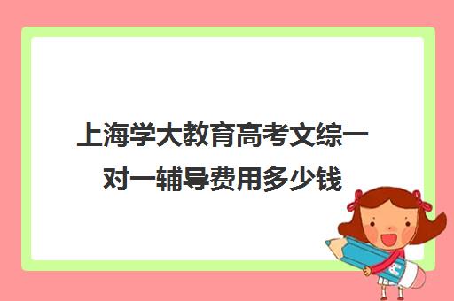 上海学大教育高考文综一对一辅导费用多少钱（高三一对一辅导）