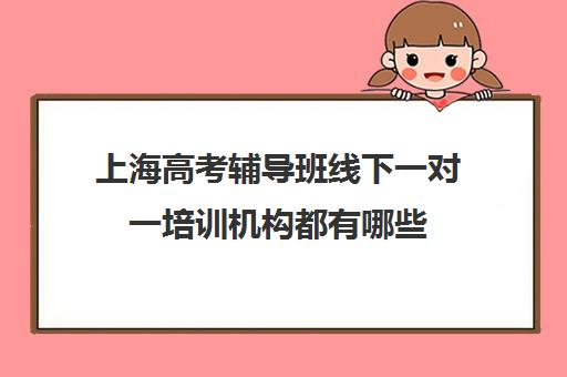 上海高考辅导班线下一对一培训机构都有哪些(上海高三全日制补课机构)