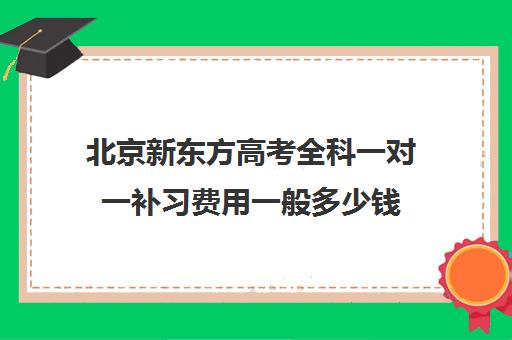 北京新东方高考全科一对一补习费用一般多少钱