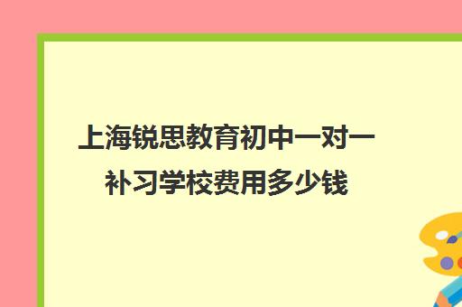 上海锐思教育初中一对一补习学校费用多少钱