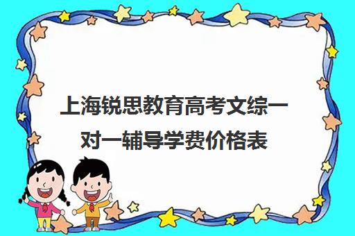 上海锐思教育高考文综一对一辅导学费价格表（高考线上辅导机构有哪些比较好）