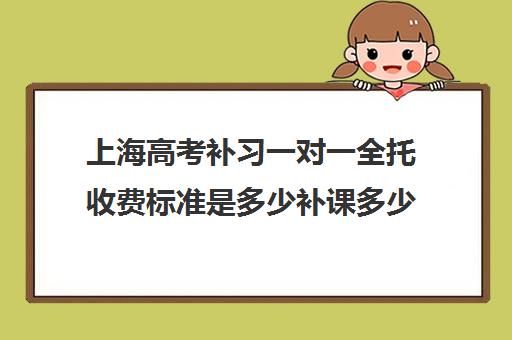 上海高考补习一对一全托收费标准是多少补课多少钱一小时