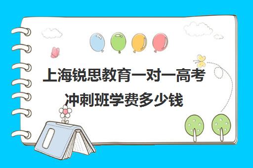 上海锐思教育一对一高考冲刺班学费多少钱（高考一对一辅导机构哪个好）