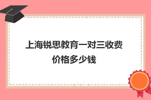 上海锐思教育一对三收费价格多少钱（锐思教育培训机构怎么样）