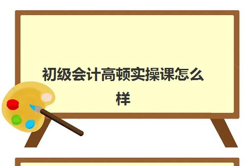 初级会计高顿实操课怎么样(考初级会计证网课,有什么推荐)