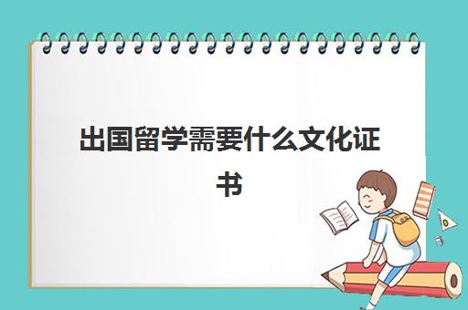 出国留学需要什么文化证书(出国留学需要哪些证件材料)