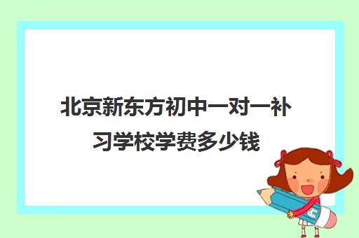 北京新东方初中一对一补习学校学费多少钱