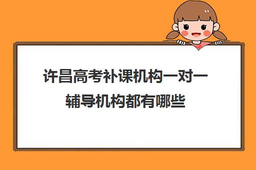 许昌高考补课机构一对一辅导机构都有哪些(家教辅导一对一收费)