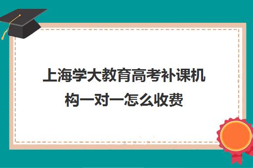 上海学大教育高考补课机构一对一怎么收费（一对一补课收费标准）