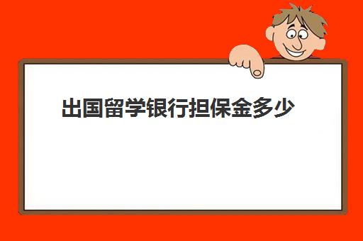 出国留学银行担保金多少(出国担保人需要什么条件)