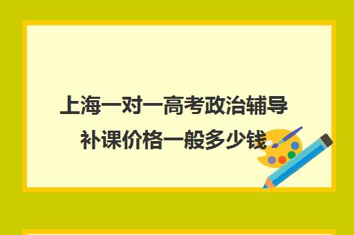 上海一对一高考政治辅导补课价格一般多少钱(高考一对一辅导机构哪个好)