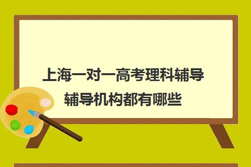 上海一对一高考理科辅导辅导机构都有哪些(上海高中一对一补课多少钱一小时)