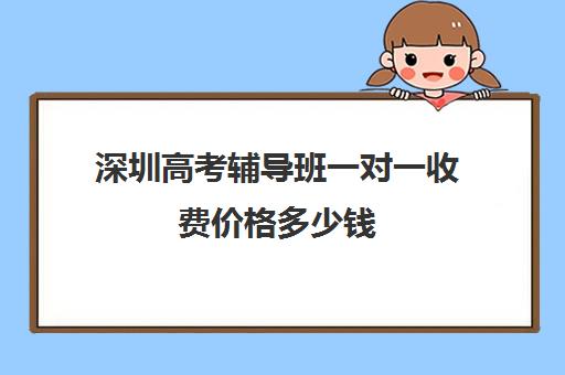 深圳高考辅导班一对一收费价格多少钱(深圳补课一对一多少钱一小时)