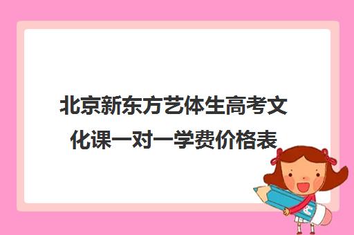 北京新东方艺体生高考文化课一对一学费价格表（新东方高三一对一收费价格表）