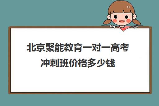 北京聚能教育一对一高考冲刺班价格多少钱（北京高中补课机构排名）