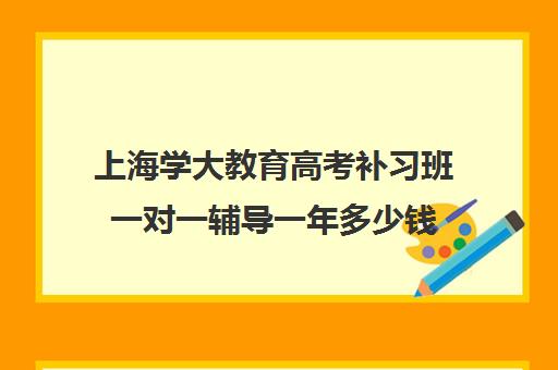 上海学大教育高考补习班一对一辅导一年多少钱