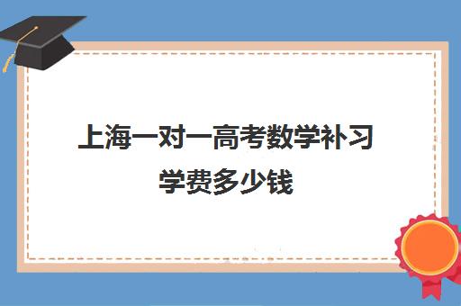 上海一对一高考数学补习学费多少钱