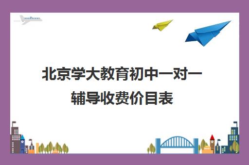 北京学大教育初中一对一辅导收费价目表（北京数学一对一价格）