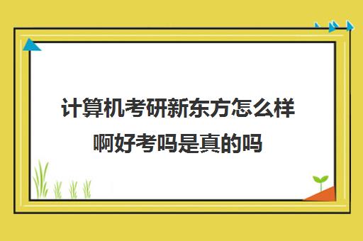 计算机考研新东方怎么样啊好考吗是真的吗(计算机专业考研好考吗)