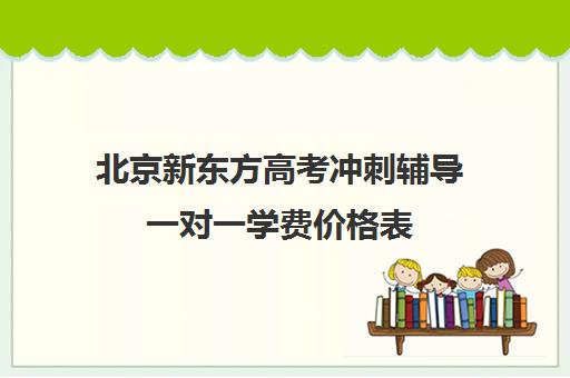 北京新东方高考冲刺辅导一对一学费价格表（精锐一对一收费标准）