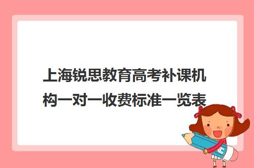 上海锐思教育高考补课机构一对一收费标准一览表（上海高中一对一补课多少钱一小时）