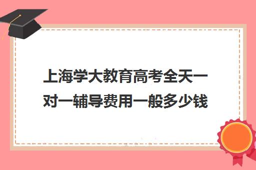 上海学大教育高考全天一对一辅导费用一般多少钱（高三一对一辅导）