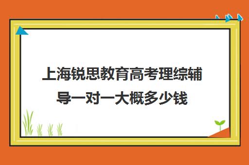 上海锐思教育高考理综辅导一对一大概多少钱（上海高三全日制补课机构）