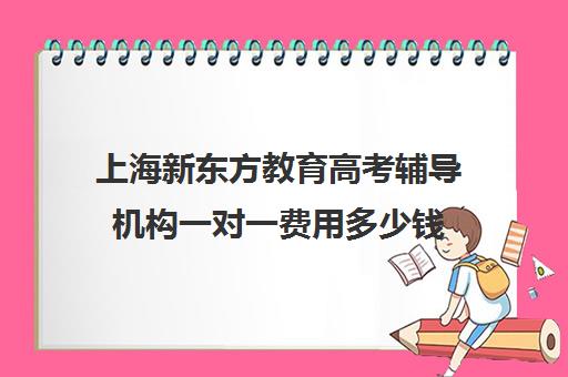 上海新东方教育高考辅导机构一对一费用多少钱(新东方高三一对一收费价格表)