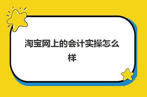 淘宝网上的会计实操怎么样(会计无经验电脑做账难吗)