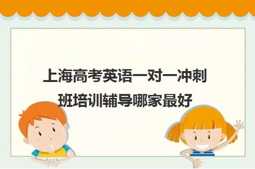 上海高考英语一对一冲刺班培训辅导哪家最好(高中英语辅导机构)